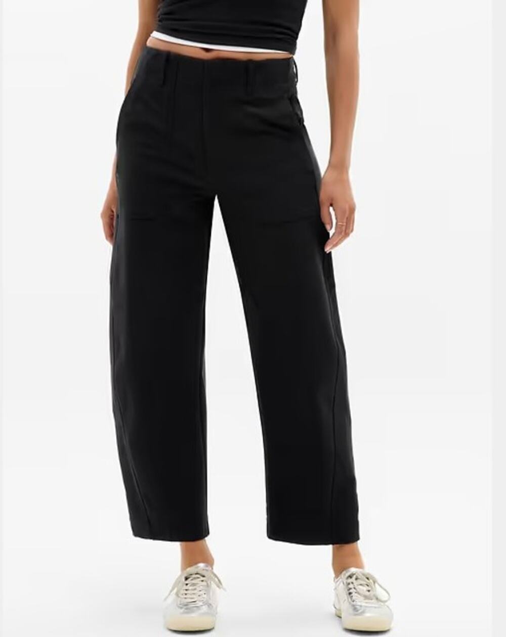 Athleta Skyline High Rise Barrel Leg Pants Black Size 12